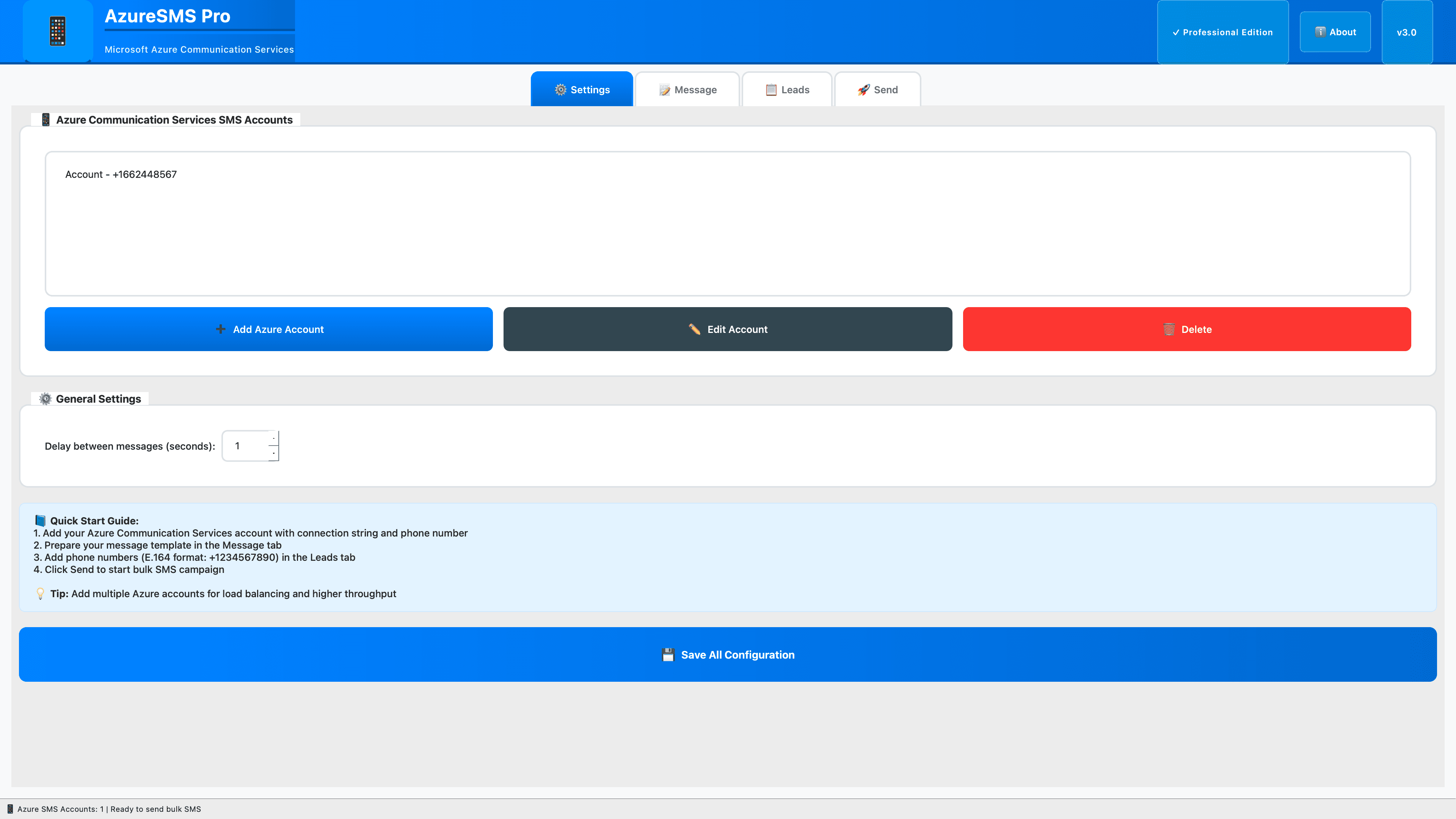 Software preview: Azure Bulk SMS Sender | Send Bulk SMS with Link via Microsoft Azure Communication Services